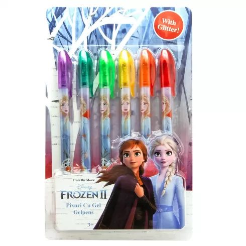 Στυλό Frozen Disney gel pens glitter 6τμχ