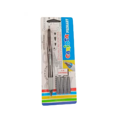 ΣΤΥΛΟ ΣΕΤ ΜΕ 4 ΜΕΛΑΝΙΑ CARIOCA BALLPOINT 1.0mm Carioca 43248 - ΜΑΥΡΟ