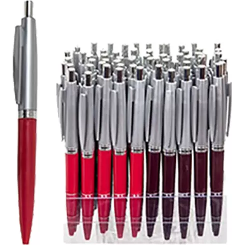 ΣΤΥΛΟ ΚΛΙΠ ΑΣΗΜΙ ΚΕΦΑΛΙ BALLPOINT 1.0mm Justnote 8076 - ΜΠΛΕ ΜΕΛΑΝΙ ΤΥΧΑΙΑ ΕΠΙΛΟΓΗ ΧΡΩΜΑΤΟΣ