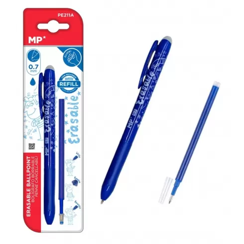 MP στυλό διαρκείας Ballpoint PE211A με ανταλλακτικό μελάνι, 0.7mm, μπλε