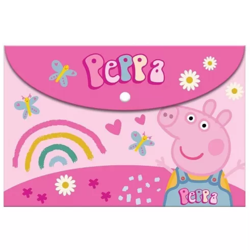 Διακάκης φάκελος με κουμπί για χαρτί A4 Peppa ροζ 50-3079