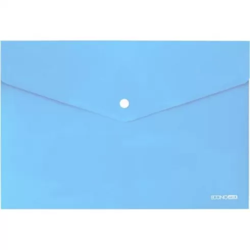 Papirus Φάκελος διαφανής pp economix με κουμπί για χαρτί A4 24x33εκ μπλε παστέλ