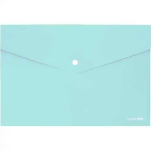 Papirus Φάκελος διαφανής pp economix με κουμπί για χαρτί A4 24x33εκ μέντα παστέλ