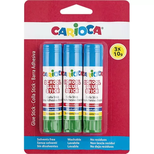 Carioca Κόλλα Stick School Glue Μικρού Μεγέθους 3τμχ 10gr