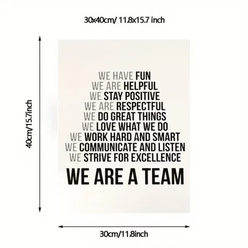 Καμβάς 40x30cm We are a team #1