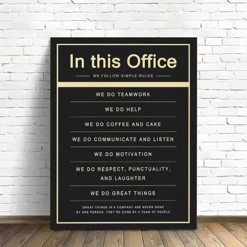 Καμβάς 40x30cm In this office #2