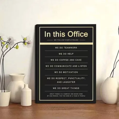 Καμβάς 40x30cm In this office #1