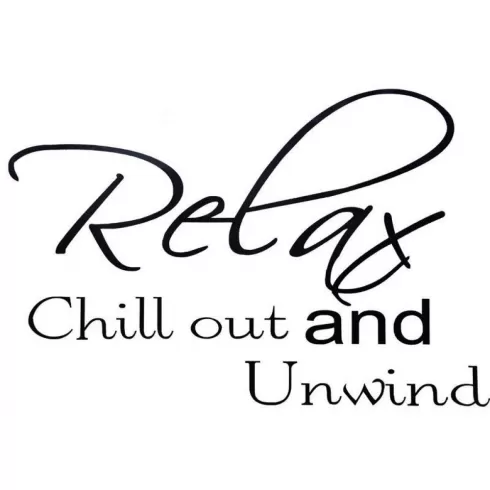 Αυτοκόλλητο τοίχου RELAX AND CHILL OUT 45 x 30 cm 41891