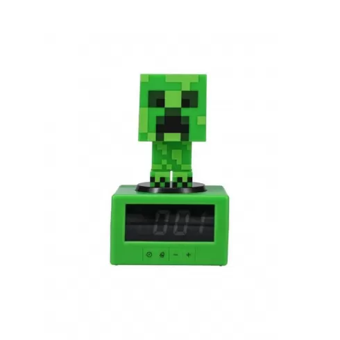 Paladone Minecraft Creeper Επιτραπέζιο ψηφιακό ρολόι με ξυπνητήρι PP11369MCF