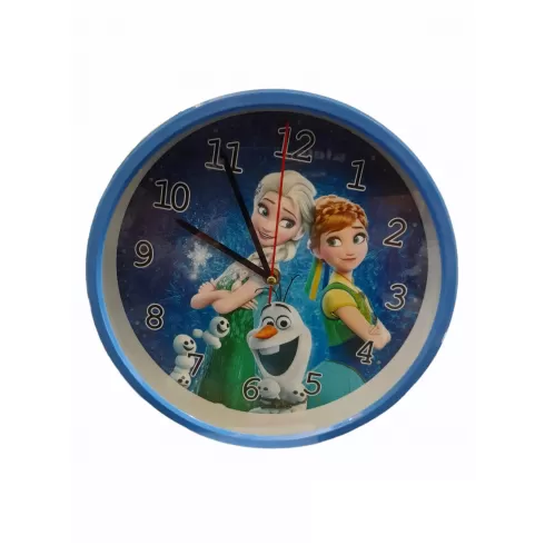 Ρολόι τοίχου πλαστικό 25cm Frozen Μπλε
