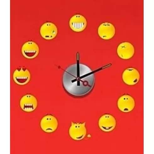 DIY  Αυτοκόλλητο Ρολόι τοίχου με Φατσούλες 45 x 45cm 490308