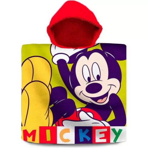 Πόντσο Παιδικό Mickey Mouse Hooded poncho verlour 60cm x120cm WD21002 Multicolor