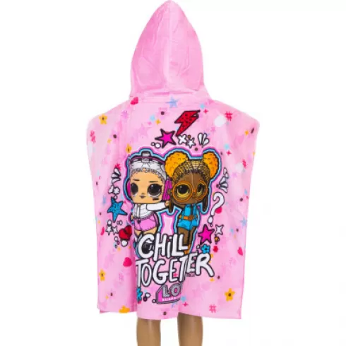 Πόντσο Παιδικό LOL Surprise Hooded poncho velour Chill Togheter 60cm x120cm  AYM-041LOL-PC pink