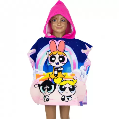 Πόντσο Παιδικό Hooded poncho Powerpuff Girls one size  ER1743 pink