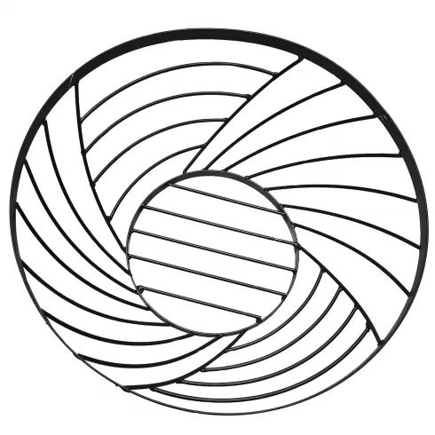 Φρουτιέρα μεταλλική μαύρη ø31x12cm Homie 1011151