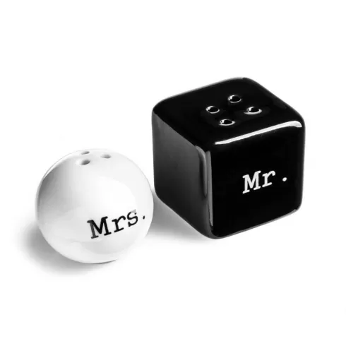 Gadgets Mr. & Mrs Σετ Αλατοπίπερο Κεραμικό 010095 2τμχ