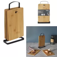 Cook Concept Σετ επιφάνεια κοπής από μπαμπού 16x30cm 7τμχ