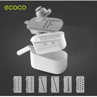 ECOCO πολυκόφτης λαχανικών E1909, 6 εξαρτήματα κοπής, λευκός-γκρι #2