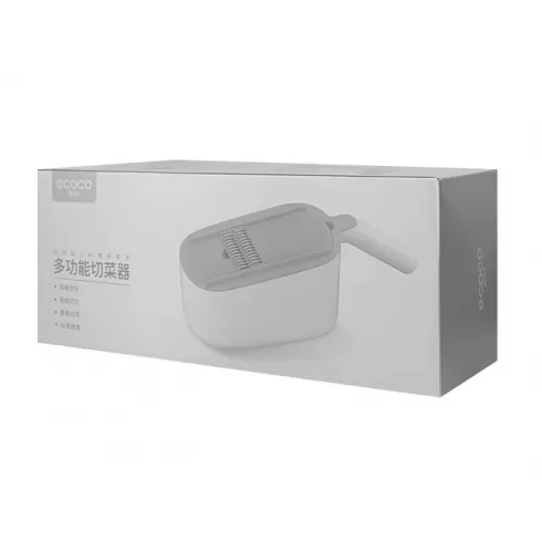 ECOCO πολυκόφτης λαχανικών E1909, 6 εξαρτήματα κοπής, λευκός-γκρι #4