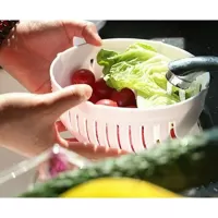 ​OEM Μπόλ Εύκολης Κοπής Λαχανικών και Φρούτων - Salad Cutter Bowl - ΛΕΥΚΟ #3