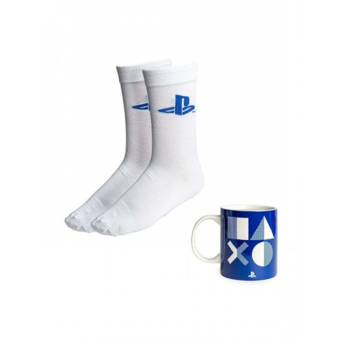Paladone σετ Δώρου κεραμική Κούπα 300ml και Κάλτσες (41-46) Playstation mug and Socks Gift set (PP7910PS)
