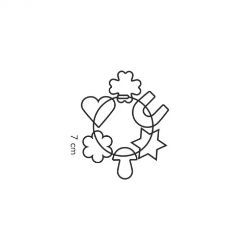 Tescoma ΚΟΥΠΑΤ ΜΕΤΑΛΛΙΚΑ ΚΑΡΔΟΥΛΑ ΑΣΤΕΡΑΚΙ ΛΟΥΛΟΥΔΑΚΙ 6ΤΕΜ - 631380 #1