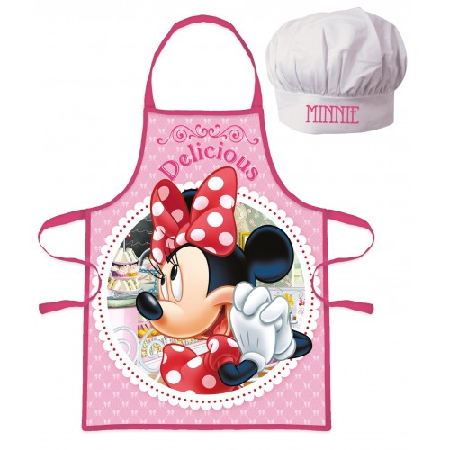 Παιδική ποδιά μαγειρικής και σκούφος Minnie Mouse WD21499DT