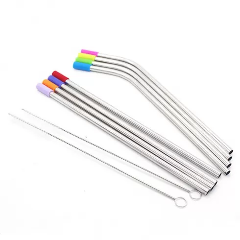 Μεταλλικά Καλαμάκια & Βουρτσάκια Καθαρισμού και extra προσθήκες σιλικόνης Σετ  18τμχ #2