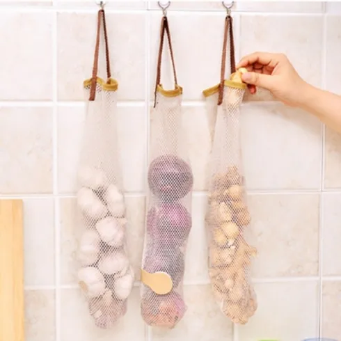 DIHE Αποθήκευση είδη Φαγητού - Food Storage Bag Reticular Portable Kitchen Supplies  #3