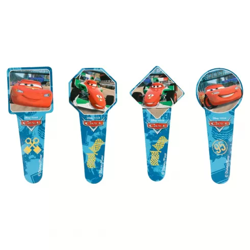 BAKERY 24 PCS PAPER TOPPERS SET cars