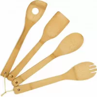 5Five Σετ εργαλεία κουζίνας κουτάλες από μπαμπού 4 τεμαχίων 120058 #1