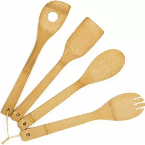5Five Σετ εργαλεία κουζίνας κουτάλες από μπαμπού 4 τεμαχίων 120058 #1