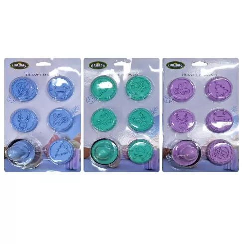 Σφραγίδα για κουλούρια σετ 6 τεμαχίων Xmas 24x16cm (σφραγίδα ø5cm) Xmasfest 1133819 1 σετ τυχαία επιλογή χρώματος