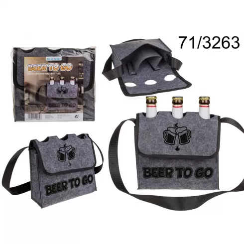 Τσάντα μεταφοράς γυάλινων μπουκαλιών μπύρας 19 x 21 x 6 cm 3263 1 τεμάχιο