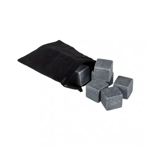 Κύβοι ψύξης 2,5εκ για ουίσκι σετ των 6 τεμαχίων σε βελούδινη θήκη 