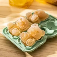 Φόρμα σιλικόνης για 4 παγάκια σε σχήμα αρκουδάκι 5x3εκ FNL07 #1