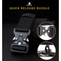 Ζώνη στρατιωτικού τύπου TMV-0060 ρυθμιζόμενη 3.8x160cm μαύρη #3