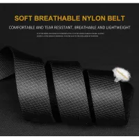 Ζώνη στρατιωτικού τύπου TMV-0060 ρυθμιζόμενη 3.8x160cm μαύρη #1