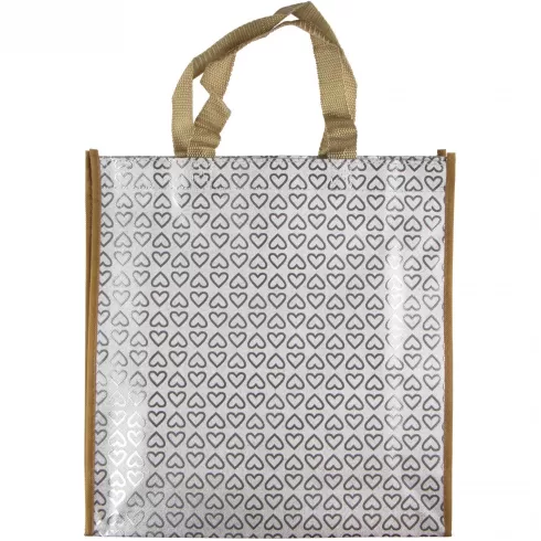 ΤΣΑΝΤΑ ΓΙΑ ΨΩΝΙΑ ΑΣΗΜΙ ΜΕ ΚΑΡΔΟΥΛΕΣ 34x32x12cm- 1ΤΕΜ