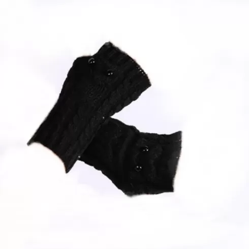 Γυναικεία γάντια Twist Knitted Owl Fingerless Gloves black