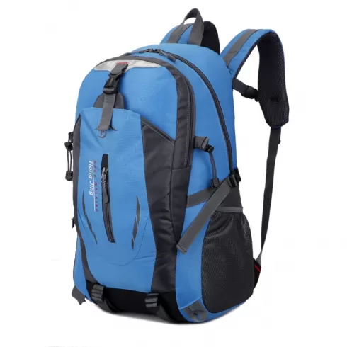 Hong Jing keep walking Casual Waterproof Simple Backpack τσάντας πλάτης αδιάβροχη μαύρο-μπλε 40L #6