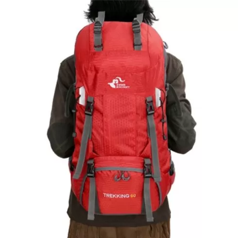 FREE KNIGHT 60L Μεγάλη Αδιάβροχη Τσάντα Mountaineering Bag Outdoor Backpack with Rain Cover Red #1