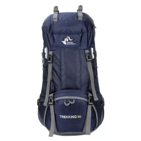 FREE KNIGHT 60L Μεγάλη Αδιάβροχη Τσάντα Mountaineering Bag Outdoor Backpack with Rain Cover Navy Blue #3
