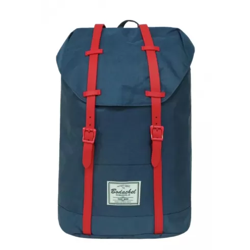 Τσάντα backpack fashion street New York 26x14x38cm μπλε με κόκκινα λουράκια