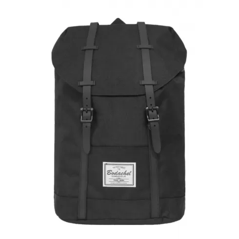 Τσάντα backpack fashion street New York 26x14x38cm μαύρη με μαύρα λουράκια