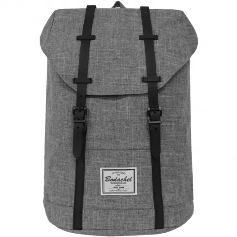 Τσάντα backpack fashion street New York 26x14x38cm γκρί με μαύρα λουράκια