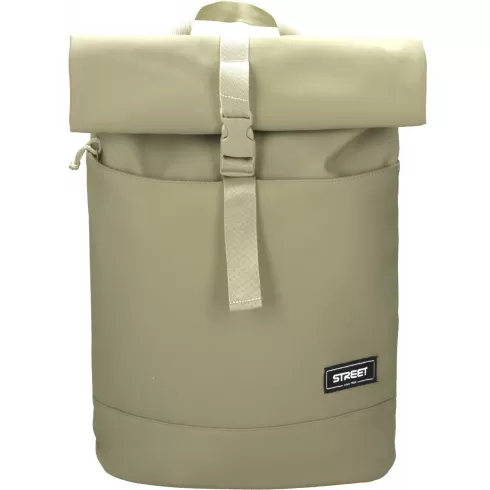 Τσάντα backpack fashion street rollup fog 30x12x46cm εκρού