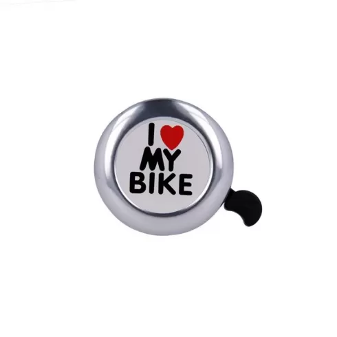 FOREVER Κουδούνι ποδηλάτου I Love My Bike - Ασημί (BIKE00025)