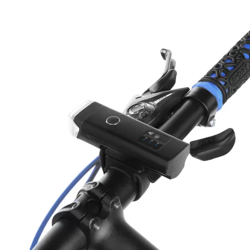 Φακός ποδηλάτου HJ047 USB Rechargeable Waterproof Bike Front Handlebar Flashlight - Μαύρη #3