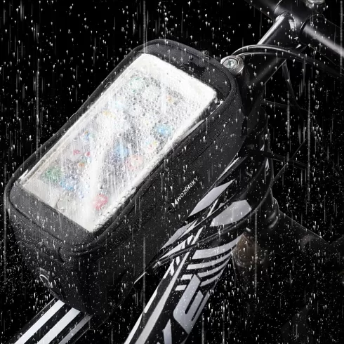 Wozinsky Σακίδιο Ποδηλάτου και Θήκη Τηλεφώνου - Bike Front Storage Bag and Phone Case 1L - Μαύρο #6